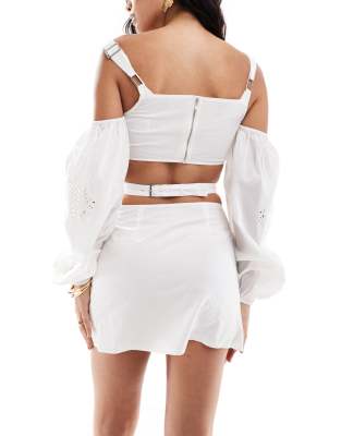 Asos Design Cutout Cutwork Mini Skirt