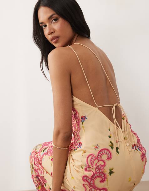 asos one shoulder floral dress ASOS ARRANGE botanical floral embroidered one shoulder maxi dress by ASOS