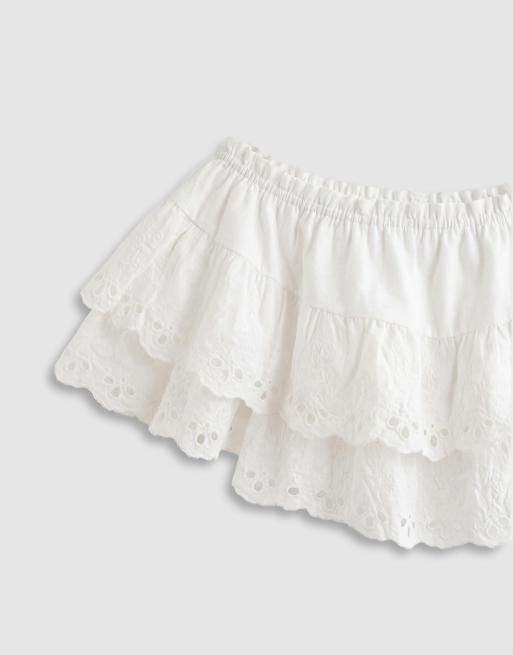 ASOS DESIGN cutwork lace detail bandeau top in white - part of a set, 7 of 7
