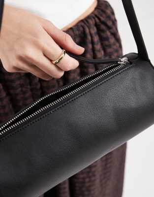 Asos Design Cylinder Shoulder Bag In Black