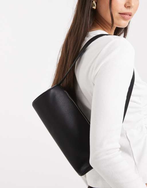 ASOS DESIGN cylinder shoulder bag in black
