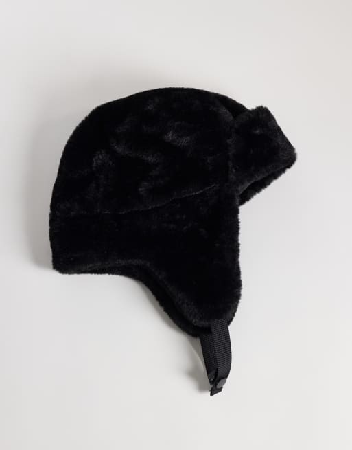 ASOS DESIGN czapka uszanka w kolorze czarnym, 3 z 3