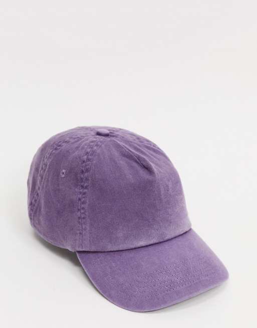 ASOS DESIGN – Czapka z daszkiem w kolorze spranego fioletu