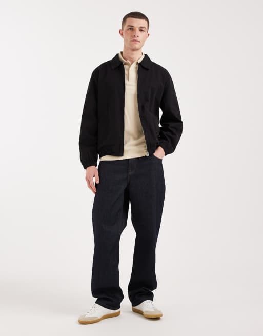 ASOS DESIGN – Czarna bawełniana kurtka Harrington z efektem sprania, 3 z 5