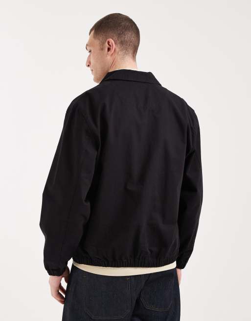 ASOS DESIGN – Czarna bawełniana kurtka Harrington z efektem sprania, 5 z 5