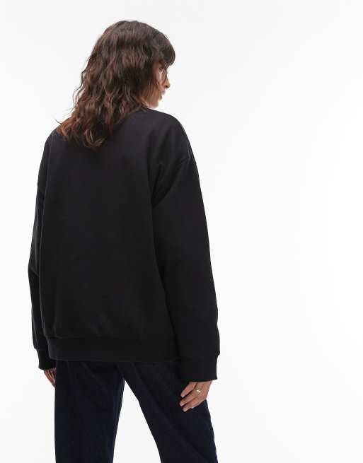 ASOS DESIGN – Czarna bluza dresowa oversize z motywem parku Yosemite, 3 z 4