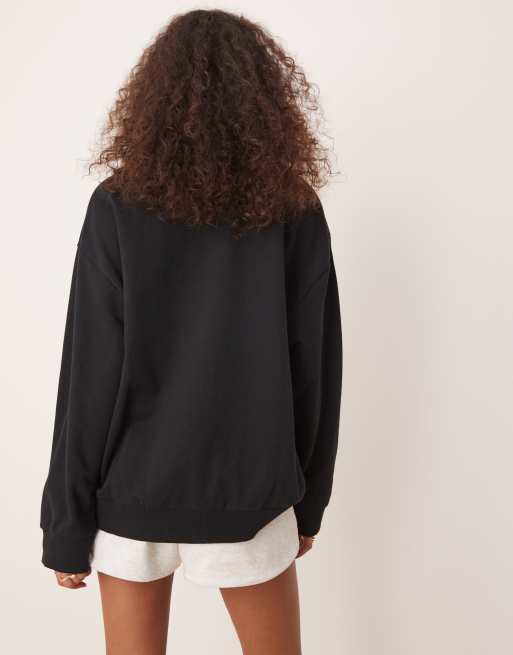ASOS DESIGN – Czarna bluza oversize z nadrukiem fotograficznym „Milano”, 4 z 4