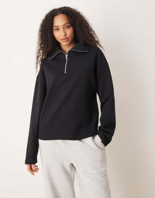 ASOS DESIGN – Czarny zestaw z dzianiny interlock, 2 z 6