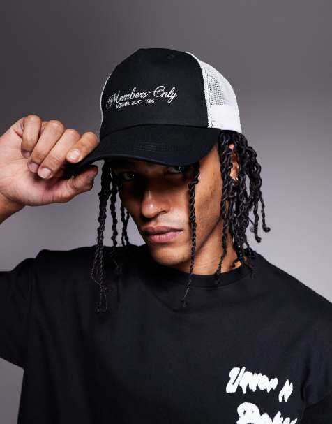 ASOS DESIGN – Czarna czapka trucker z logo z napisem „Members Only” - view 1