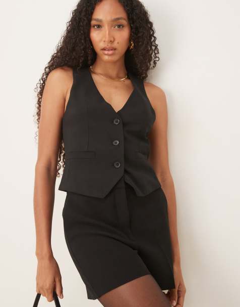ASOS DESIGN tailored waistcoat in black
