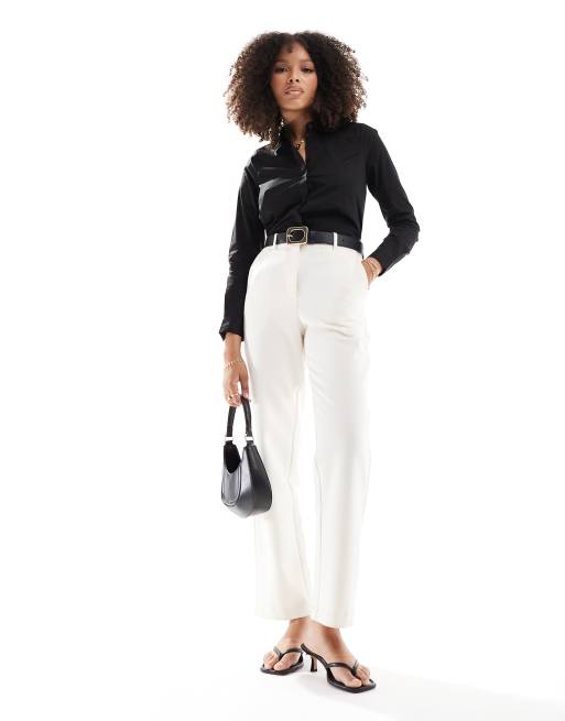 ASOS DESIGN – Czarna dopasowana koszula z długimi rękawami, 4 z 4