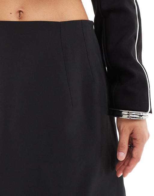 ASOS DESIGN – Czarna dopasowana spódnica mini z wysokim stanem, 5 z 5
