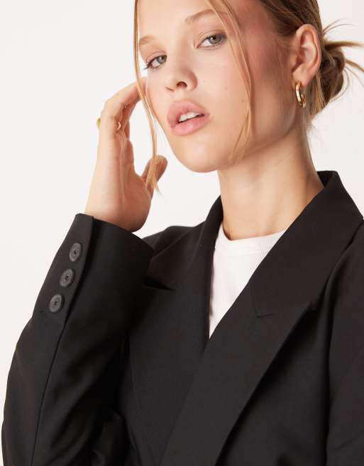 ASOS DESIGN – Czarna dwurzędowa marynarka, 3 z 4