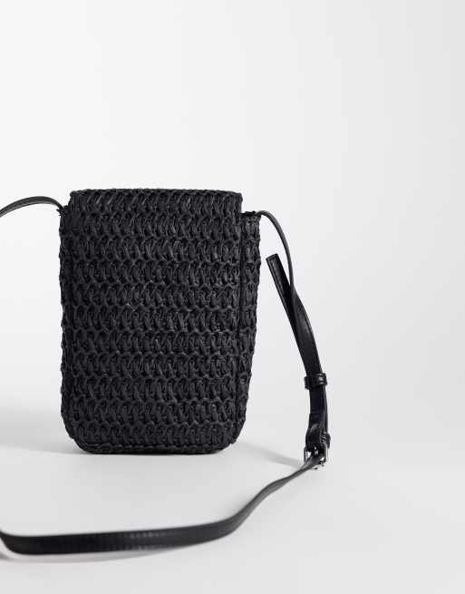 ASOS DESIGN – Czarna dzianinowa torebka crossbody, 4 z 4