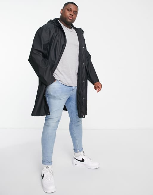 ASOS DESIGN – Czarna, gumowana kurtka przeciwdeszczowa, 2 z 4
