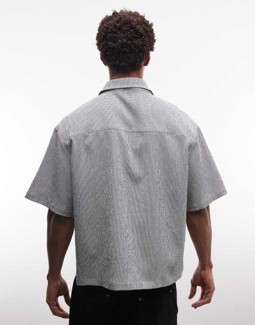 ASOS DESIGN – Czarna koszula oversize o pudełkowym kroju w kratkę, 5 z 5