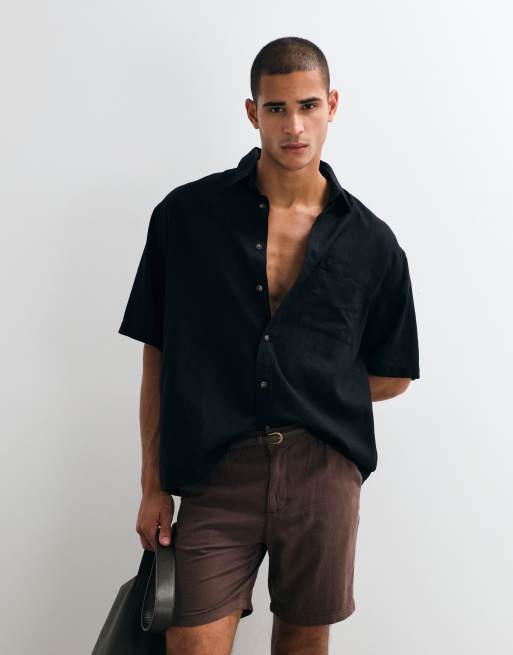 ASOS DESIGN – Czarny lniany zestaw oversize, 2 z 6