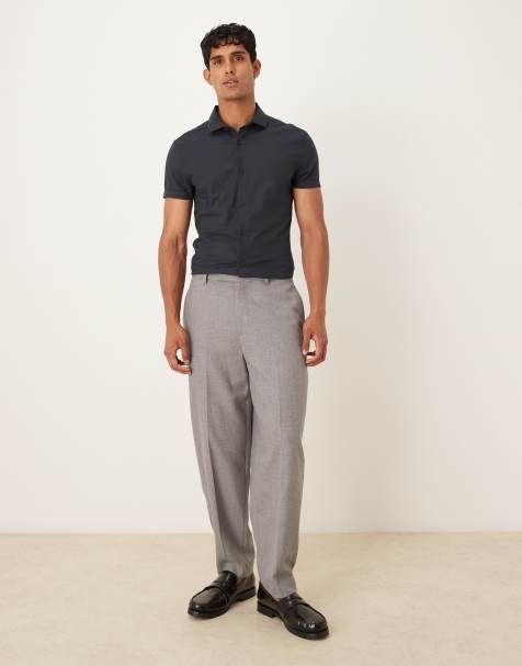 ASOS DESIGN – Czarna koszula oxford o obcisłym kroju - view 1