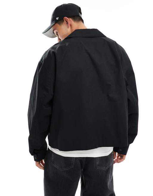 ASOS DESIGN – Czarna krótka kurtka typu harrington, 3 z 4
