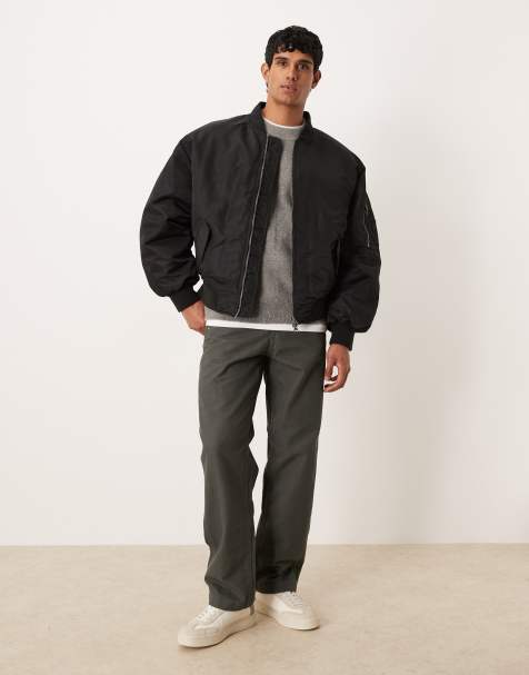 ASOS DESIGN – Czarna kurtka bomberka oversize - view 1