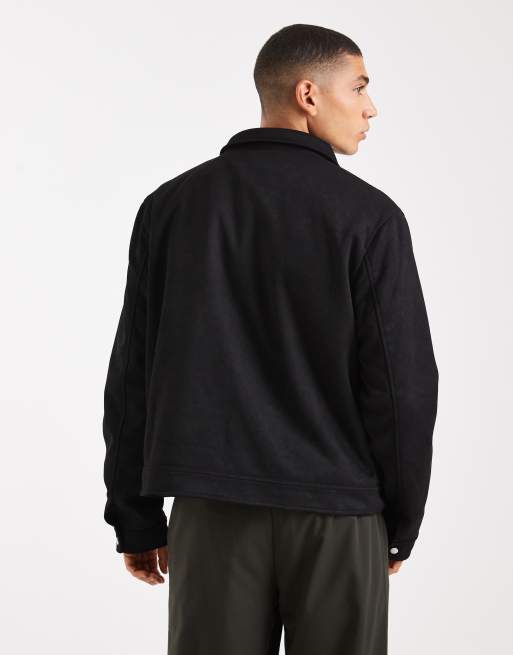 ASOS DESIGN – Czarna kurtka Harrington z imitacji zamszu, 3 z 5