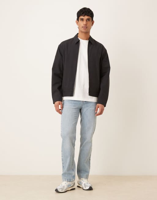 ASOS DESIGN – Czarna kurtka z materiału z dodatkiem lnu, 2 z 5