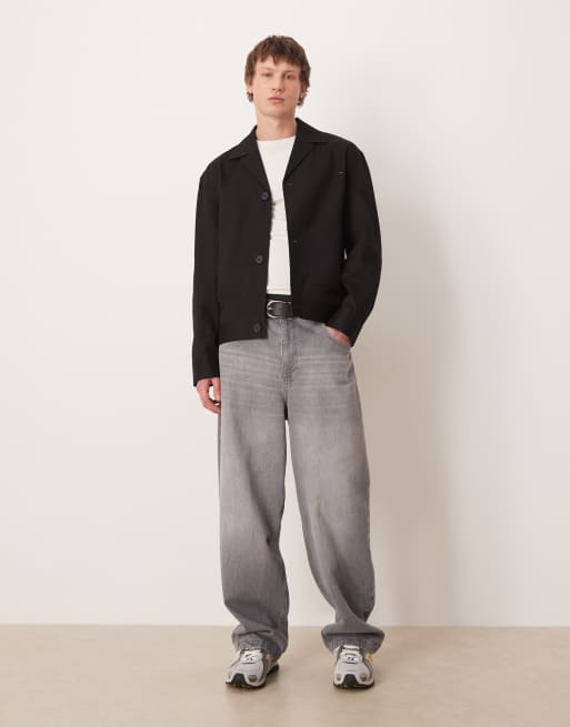 ASOS DESIGN – Czarna lekka fakturowana kurtka Harrington, 2 z 5