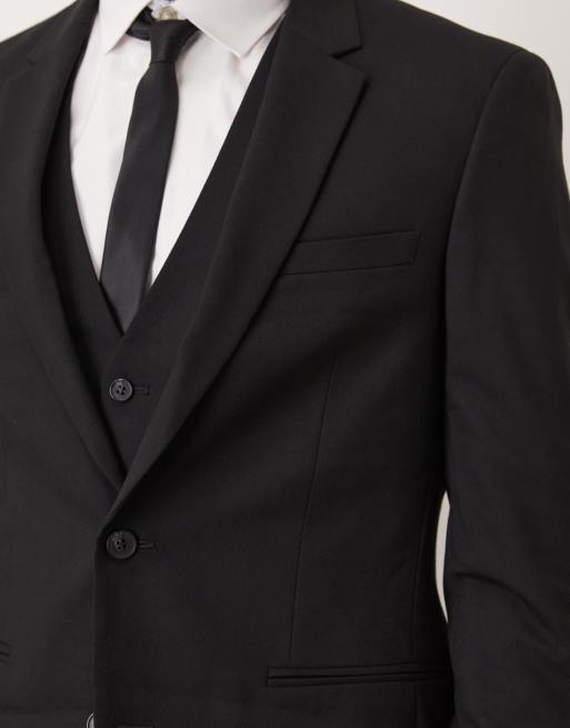 ASOS DESIGN – Czarna marynarka garniturowa o obcisłym kroju, 4 z 5