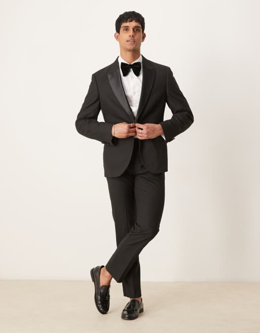 ASOS DESIGN – Czarna marynarka smokingowa o dopasowanym kroju, 3 z 5