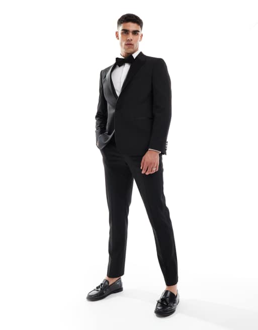ASOS DESIGN – Czarna marynarka smokingowa o dopasowanym kroju, 2 z 5