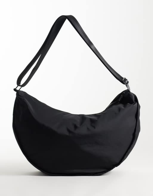 ASOS DESIGN – Czarna nylonowa torebka crossbody typu sling, 4 z 4