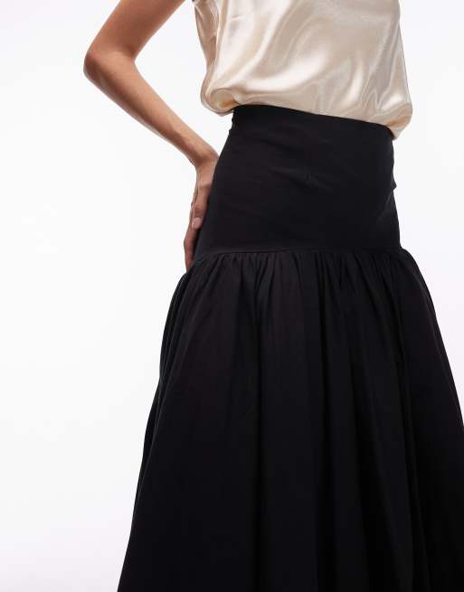 ASOS DESIGN – Czarna pełna spódnica z obniżoną talią, 3 z 5