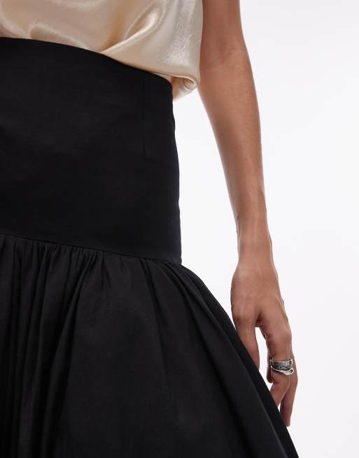 ASOS DESIGN – Czarna pełna spódnica z obniżoną talią, 5 z 5