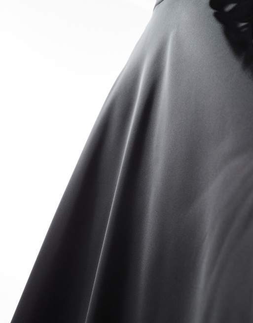 ASOS DESIGN – Czarna satynowa spódnica maxi z rozcięciem, 5 z 5