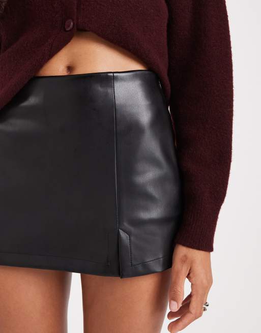 ASOS DESIGN – Czarna spódnica mini z imitacji skóry, część zestawu, 5 z 5