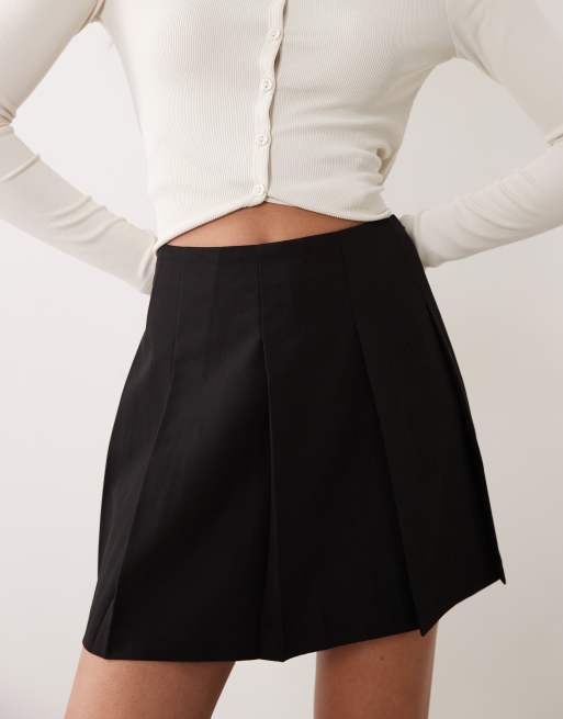 ASOS DESIGN – Czarna spódnica mini z zakładkami, 3 z 5