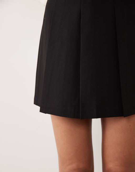 ASOS DESIGN – Czarna spódnica mini z zakładkami, 4 z 5