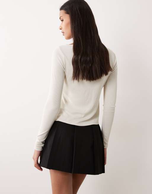 ASOS DESIGN – Czarna spódnica mini z zakładkami, 5 z 5