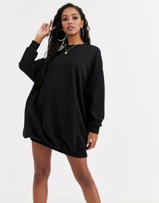 ASOS DESIGN – Czarna sukienka dresowa oversize | ASOS