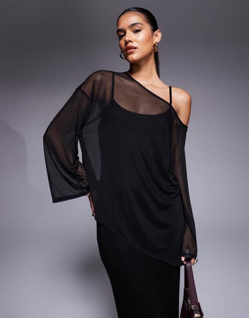 ASOS DESIGN – Czarna sukienka midi z pelerynką, 3 z 4
