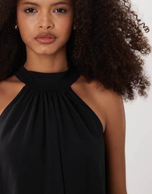 ASOS DESIGN – Czarna sukienka mini z wiązaniem na plecach, 2 z 4