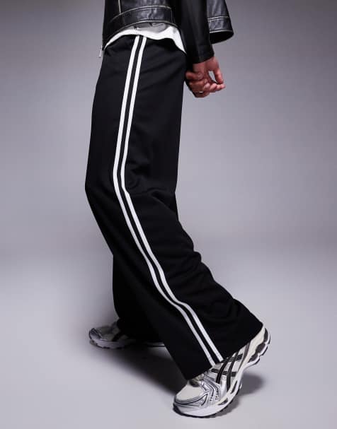 ASOS DESIGN – Czarne balonowe joggersy baggy z taśmą po bokach - view 1