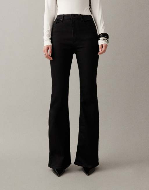 ASOS DESIGN – Czarne bardzo elastyczne jeansy z rozszerzanymi nogawkami, 3 z 7