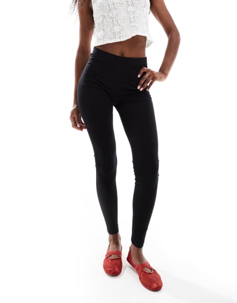ASOS DESIGN – Czarne bardzo miękkie legginsy z mieszanki bawełny i modalu - view 1