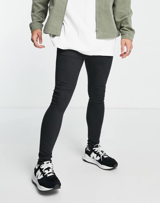 ASOS DESIGN – Czarne chinosy o bardzo obcisłym kroju