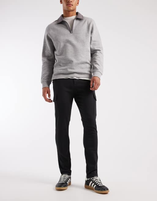 ASOS DESIGN – Czarne dopasowane spodnie bojówki, 2 z 5