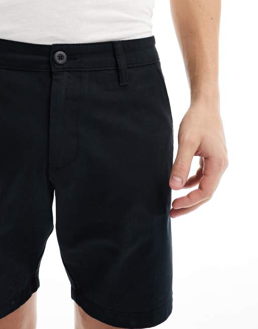 ASOS DESIGN – Czarne dopasowane szorty chinosy ze stretchem, 4 z 5