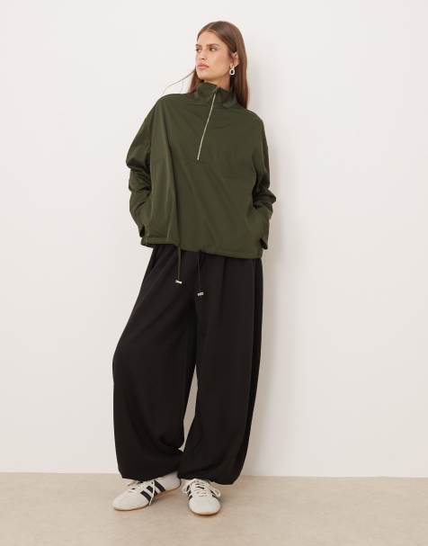 ASOS DESIGN balloon jersey jogger in black