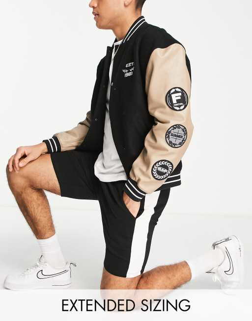 ASOS DESIGN - Czarne, dżersejowe szorty o obcisłym kroju z paskiem z boku