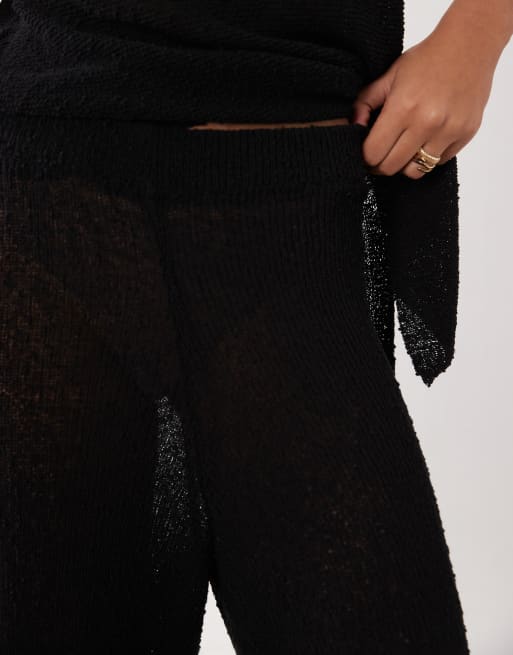ASOS DESIGN – Czarne dzianinowe spodnie, część zestawu, 3 z 5
